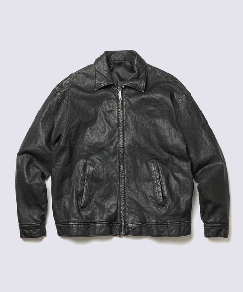 MR.OLIVE（ミスターオリーブ）の「【MR.OLIVE/ミスターオリーブ】VINTAGE CRAFT SHEEP LEATHER /OVERSIZE RIDERS（ライダースジャケット・メンズ・ブラック・M）」の7枚目の写真