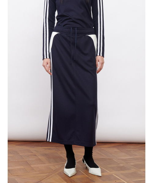 Kijun(キジュン)の「Football Jersey Long Skirt Navy Ivory(スカート・レディース・その他・SMALL/MEDIUM)」の1枚目の写真
