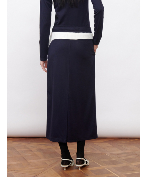 Kijun(キジュン)の「Football Jersey Long Skirt Navy Ivory(スカート・レディース・その他・SMALL/MEDIUM)」の3枚目の写真