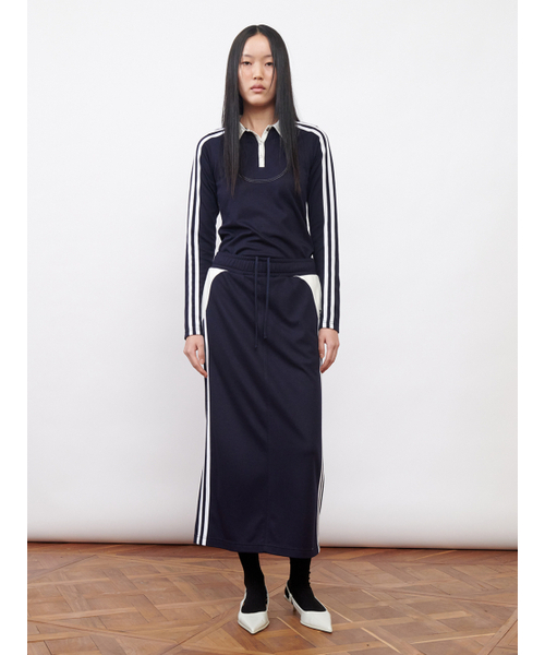 Kijun(キジュン)の「Football Jersey Long Skirt Navy Ivory(スカート・レディース・その他・SMALL/MEDIUM)」の4枚目の写真