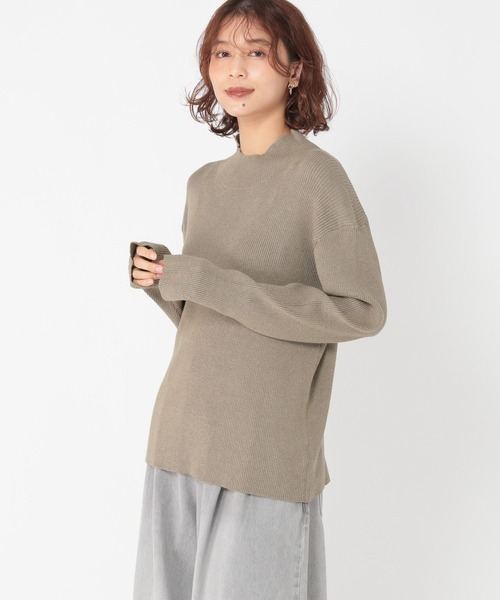 12ゲージシルクMIXハイネックプルオーバー[プラスサイズあり]（ニット