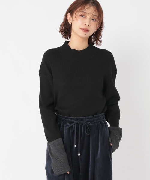 12ゲージシルクMIXハイネックプルオーバー[プラスサイズあり]（ニット