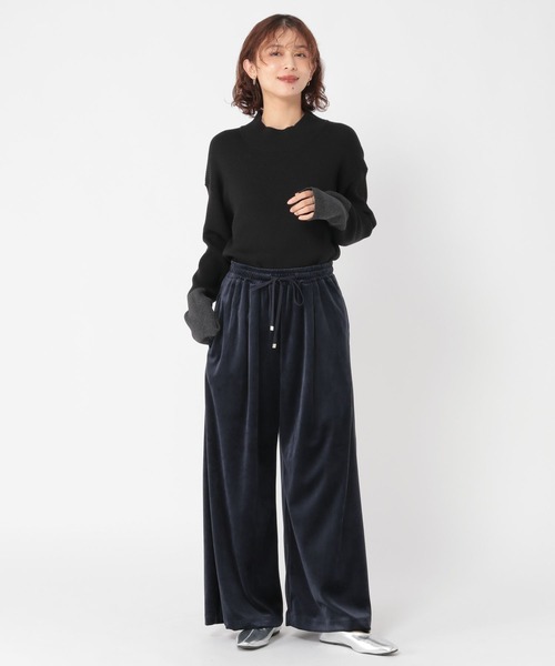 12ゲージシルクMIXハイネックプルオーバー[プラスサイズあり]（ニット