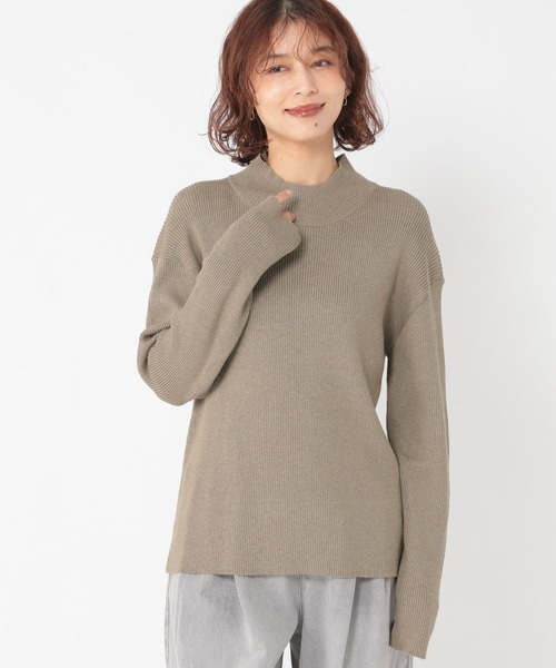 studio CLIP（スタディオクリップ）の「12ゲージシルクMIXハイネックプルオーバー[プラスサイズあり]（ニット/セーター・レディース・その他1/その他2/ブラウン/アイボリー/クリーム・LARGE/MEDIUM/ﾌﾘｰ(L)）」の15枚目の写真