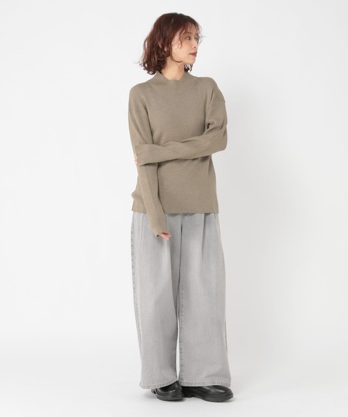 studio CLIP（スタディオクリップ）の「12ゲージシルクMIXハイネックプルオーバー[プラスサイズあり]（ニット/セーター・レディース・その他1/その他2/ブラウン/アイボリー/クリーム・LARGE/MEDIUM/ﾌﾘｰ(L)）」の17枚目の写真