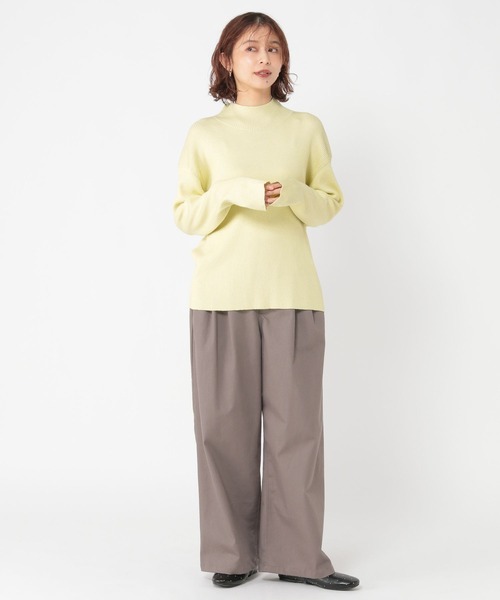 セール】12ゲージシルクMIXハイネックプルオーバー[プラスサイズあり