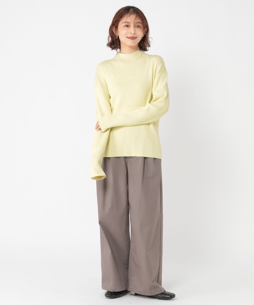 セール】12ゲージシルクMIXハイネックプルオーバー[プラスサイズあり