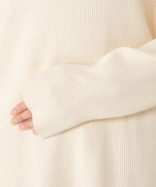 セール】12ゲージシルクMIXハイネックプルオーバー[プラスサイズあり