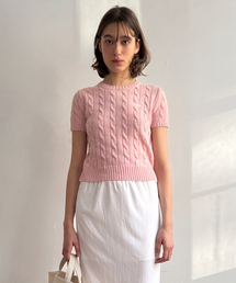 Sinoon Logo Twisted Knit (Melange Pink)