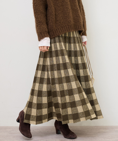 TORRAZZO DONNA/トラッゾドンナ】リバーシブルジャガードスカート