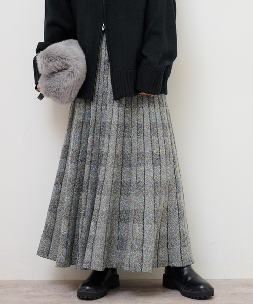 Torrazzo Donna（トラッゾドンナ）の「【TORRAZZO DONNA/トラッゾドンナ】リバーシブルジャガードスカート（スカート・レディース・ブラウン/ブラック・FREE）」の11枚目の写真