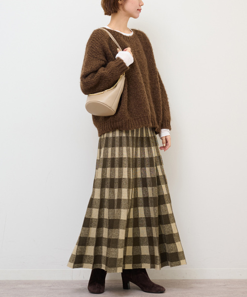 Torrazzo Donna（トラッゾドンナ）の「【TORRAZZO DONNA/トラッゾドンナ】リバーシブルジャガードスカート（スカート・レディース・ブラウン/ブラック・FREE）」の14枚目の写真