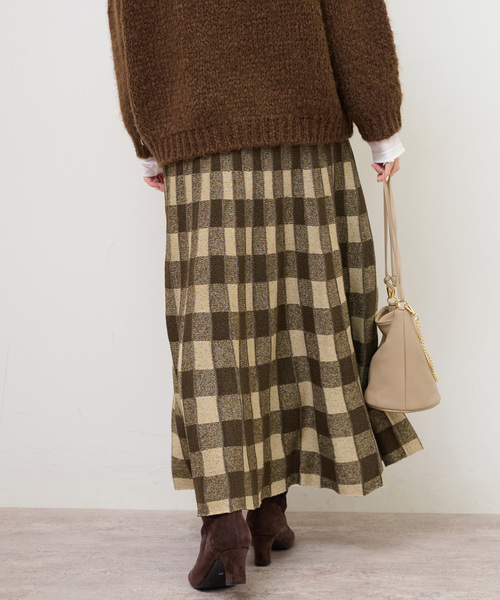 Torrazzo Donna（トラッゾドンナ）の「【TORRAZZO DONNA/トラッゾドンナ】リバーシブルジャガードスカート（スカート・レディース・ブラウン/ブラック・FREE）」の19枚目の写真