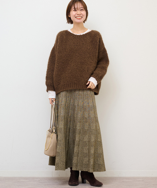 Torrazzo Donna（トラッゾドンナ）の「【TORRAZZO DONNA/トラッゾドンナ】リバーシブルジャガードスカート（スカート・レディース・ブラウン/ブラック・FREE）」の20枚目の写真