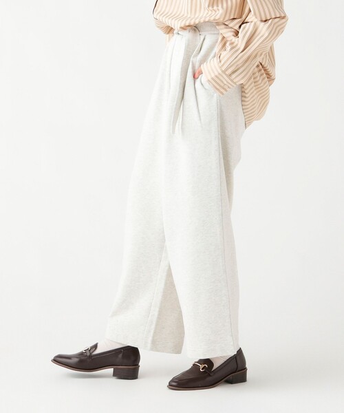 BEAMS HEART(ビームスハート)の「ベルト付き スウェットパンツ(スウェットパンツ・レディース・グレー/ホワイト系その他5/チャコールグレー・FREE)」の6枚目の写真