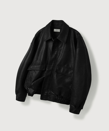 Amber Noble Leather Blouson Jacket_Black
