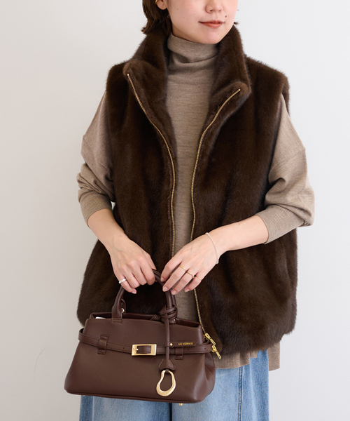 追加》スタンドカラーファーベスト（その他アウター）｜JOURNAL