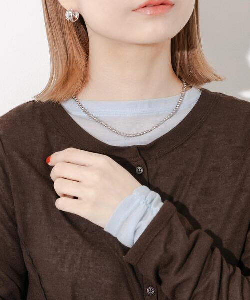 SMELLY（スメリー）の「ステンレスボールチェーンネックレス（ネックレス・レディース・シルバー・-）」の3枚目の写真