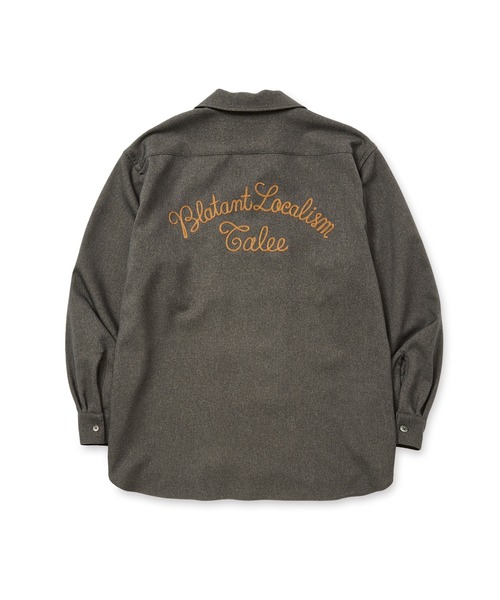 CALEE（キャリー）の「"BLATANT LOCALISM" OPEN COLLAR ROUND L/S SH（シャツ/ブラウス・メンズ・ターコイズブルー/バーガンディー/チャコールグレー・LARGE/MEDIUM/X-LARGE/SMALL）」の2枚目の写真