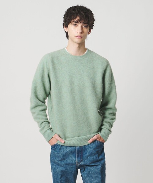 UNITED ARROWS(ユナイテッドアローズ)の「ヤク ヘアリー クルーネックニット(ニット/セーター・メンズ・ブラック/モカ/ライトブルー/ライム・M/L/XL/S)」の3枚目の写真