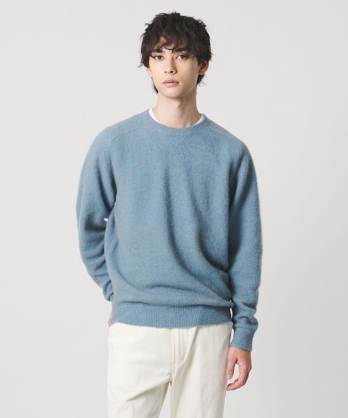 UNITED ARROWS(ユナイテッドアローズ)の「ヤク ヘアリー クルーネックニット(ニット/セーター・メンズ・ブラック/モカ/ライトブルー/ライム・M/L/XL/S)」の4枚目の写真