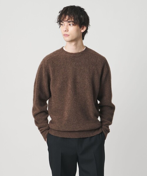 UNITED ARROWS(ユナイテッドアローズ)の「ヤク ヘアリー クルーネックニット(ニット/セーター・メンズ・ブラック/モカ/ライトブルー/ライム・M/L/XL/S)」の2枚目の写真