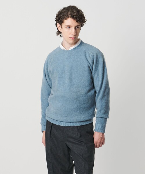 UNITED ARROWS(ユナイテッドアローズ)の「ヤク ヘアリー クルーネックニット(ニット/セーター・メンズ・ブラック/モカ/ライトブルー/ライム・M/L/XL/S)」の5枚目の写真