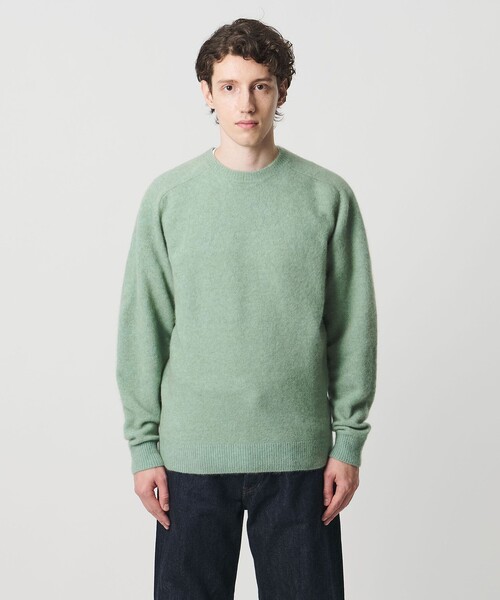 UNITED ARROWS(ユナイテッドアローズ)の「ヤク ヘアリー クルーネックニット(ニット/セーター・メンズ・ブラック/モカ/ライトブルー/ライム・M/L/XL/S)」の7枚目の写真