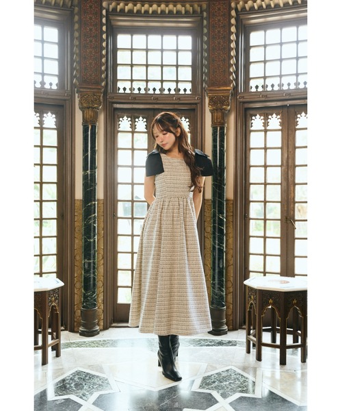 MISTREASS(ミストレアス)の「Multi Way Ribbon Tweed Dress(ワンピース・レディース・ブラック/ホワイト/ピンク・FREE)」の9枚目の写真