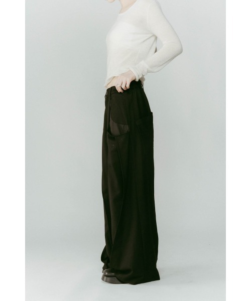 Knuth Marf（クヌースマーフ）の「pierced drape pants(unisex)（スラックス・レディース・グレー系その他/ブラック/ブラック系その他・X-SMALL/SMALL/MEDIUM）」の7枚目の写真