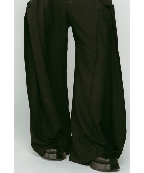 Knuth Marf（クヌースマーフ）の「pierced drape pants(unisex)（スラックス・レディース・グレー系その他/ブラック/ブラック系その他・X-SMALL/SMALL/MEDIUM）」の10枚目の写真