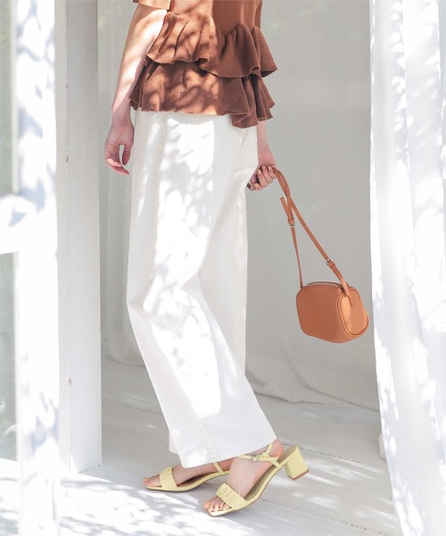 titivate（ティティベイト）の「ギャザーサンダル（サンダル・レディース・ブラック/オリーブ/キャメル/ライトイエロー・M/S/XL/L）」の14枚目の写真