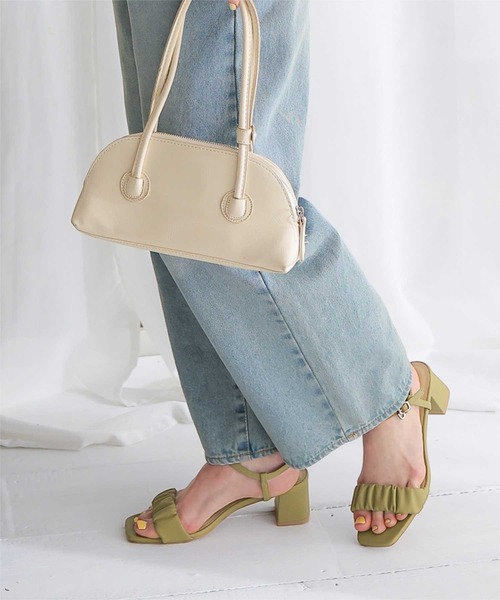 titivate（ティティベイト）の「ギャザーサンダル（サンダル・レディース・ブラック/オリーブ/キャメル/ライトイエロー・M/S/XL/L）」の10枚目の写真