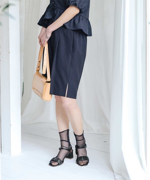 titivate（ティティベイト）の「ギャザーサンダル（サンダル・レディース・ブラック/オリーブ/キャメル/ライトイエロー・M/S/XL/L）」の5枚目の写真