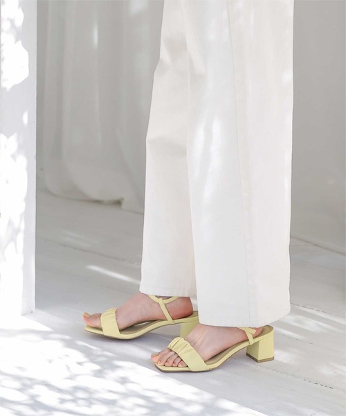 titivate（ティティベイト）の「ギャザーサンダル（サンダル・レディース・ブラック/オリーブ/キャメル/ライトイエロー・M/S/XL/L）」の17枚目の写真