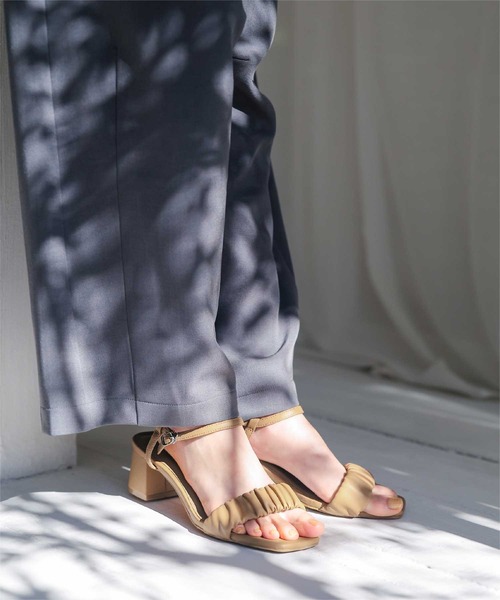 titivate（ティティベイト）の「ギャザーサンダル（サンダル・レディース・ブラック/オリーブ/キャメル/ライトイエロー・M/S/XL/L）」の21枚目の写真