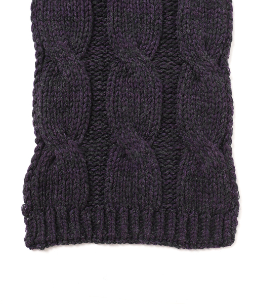 HIGHLAND 2000（ハイランドトゥーサウザンド）の「HIGHLAND 2000 LONG SCARF 3CABLES：マフラー（マフラー・レディース・イエロー/パープル・FREE）」の8枚目の写真