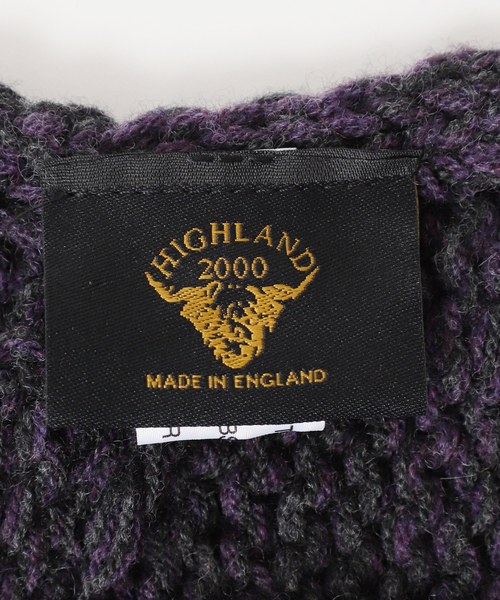 HIGHLAND 2000（ハイランドトゥーサウザンド）の「HIGHLAND 2000 LONG SCARF 3CABLES：マフラー（マフラー・レディース・イエロー/パープル・FREE）」の10枚目の写真