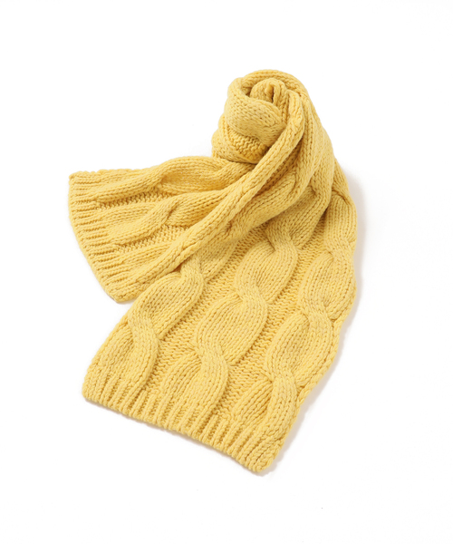 HIGHLAND 2000（ハイランドトゥーサウザンド）の「HIGHLAND 2000 LONG SCARF 3CABLES：マフラー（マフラー・レディース・イエロー/パープル・FREE）」の11枚目の写真