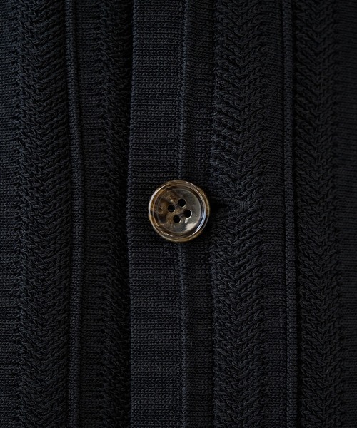 WRAPINKNOT(ラッピンノット)の「【WRAPINKNOT】ラインニットシャツ(ニット/セーター・メンズ・ブラック/ブラウン・2/3)」の10枚目の写真