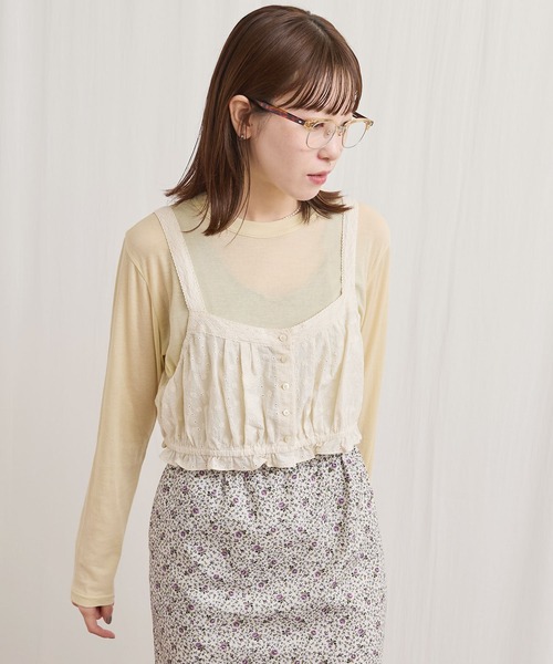 fig Ｌondon（フィグロンドン）の「Jasmin bustier（シャツ/ブラウス・レディース・ブラック/アイボリー・FREE）」の3枚目の写真