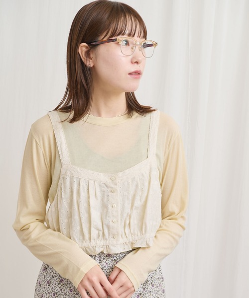 fig Ｌondon（フィグロンドン）の「Jasmin bustier（シャツ/ブラウス・レディース・ブラック/アイボリー・FREE）」の4枚目の写真