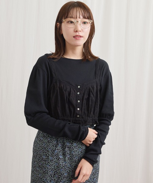 fig Ｌondon（フィグロンドン）の「Jasmin bustier（シャツ/ブラウス・レディース・ブラック/アイボリー・FREE）」の10枚目の写真