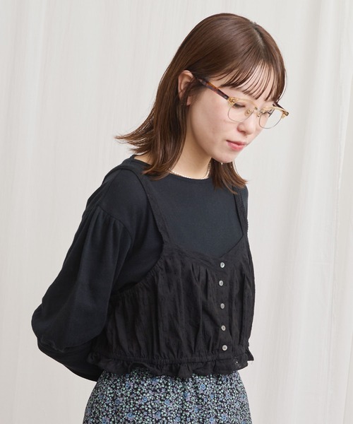 fig Ｌondon（フィグロンドン）の「Jasmin bustier（シャツ/ブラウス・レディース・ブラック/アイボリー・FREE）」の11枚目の写真