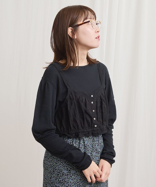 fig Ｌondon（フィグロンドン）の「Jasmin bustier（シャツ/ブラウス・レディース・ブラック/アイボリー・FREE）」の9枚目の写真