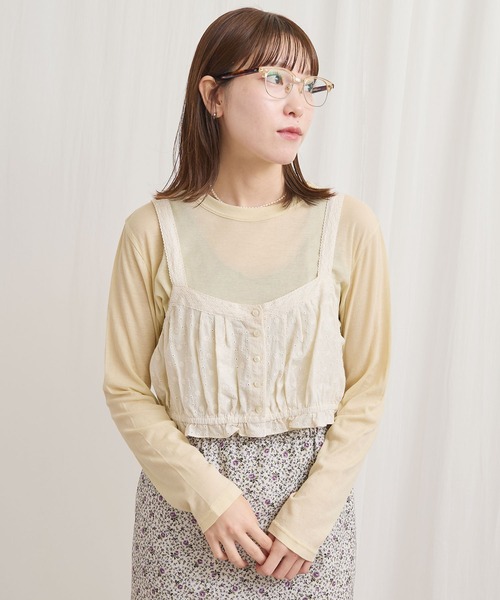 fig Ｌondon（フィグロンドン）の「Jasmin bustier（シャツ/ブラウス・レディース・ブラック/アイボリー・FREE）」の7枚目の写真