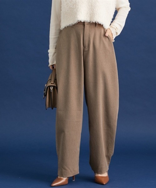 Petitjo（プッチージョ）の「小さいサイズ　【Petimo企画】　カーブパンツ　低身長さん・小柄女性（その他パンツ・レディース・チャコールグレー/モカ・PSS/PS）」の2枚目の写真