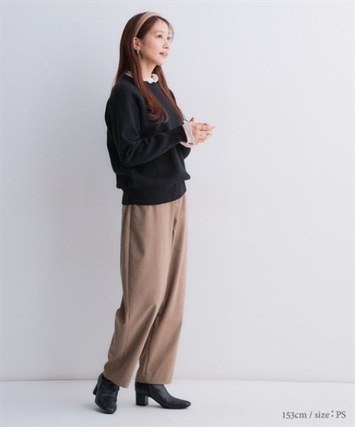 Petitjo（プッチージョ）の「小さいサイズ　【Petimo企画】　カーブパンツ　低身長さん・小柄女性（その他パンツ・レディース・チャコールグレー/モカ・PSS/PS）」の5枚目の写真