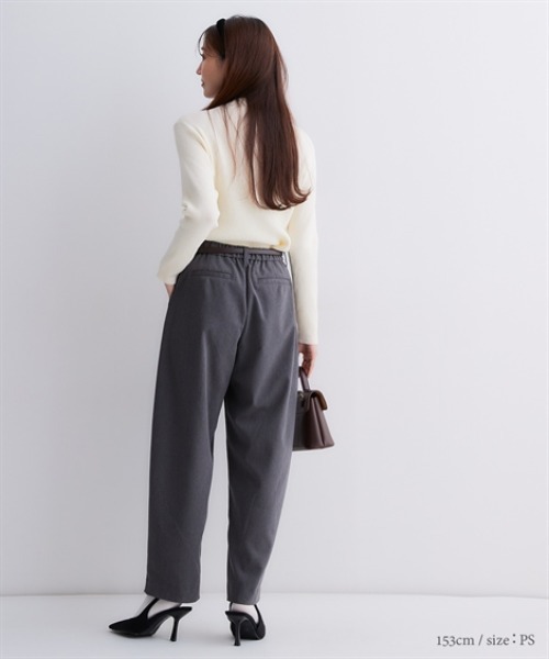 Petitjo（プッチージョ）の「小さいサイズ　【Petimo企画】　カーブパンツ　低身長さん・小柄女性（その他パンツ・レディース・チャコールグレー/モカ・PSS/PS）」の13枚目の写真