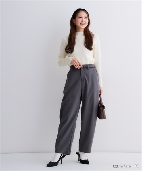 Petitjo（プッチージョ）の「小さいサイズ　【Petimo企画】　カーブパンツ　低身長さん・小柄女性（その他パンツ・レディース・チャコールグレー/モカ・PSS/PS）」の14枚目の写真